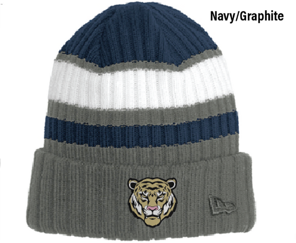 5A.  Ribbed Tailgate Beanie - with PVC Tiger Patch