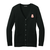 B6.  Ladies' Easy Care Button-Up Cardigan Sweater