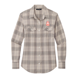 B9.  Ladies' Long Sleeve Ombre Plaid Shirt