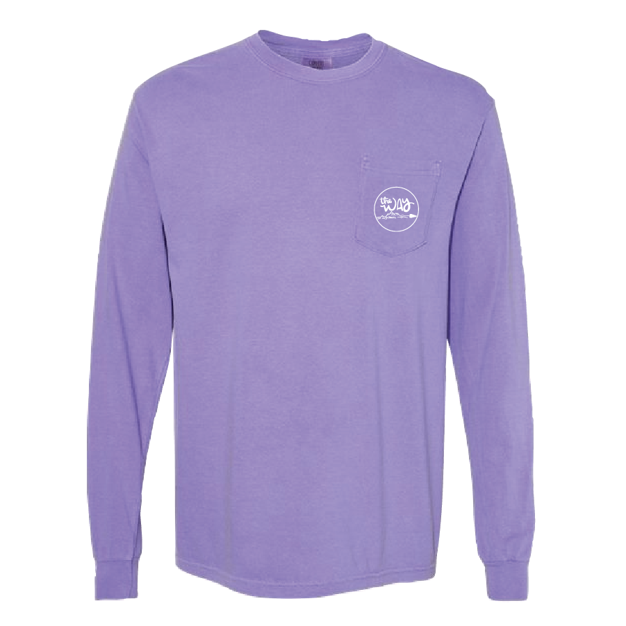 B.  Comfort Colors - Garment-Dyed    Heavyweight Long Sleeve Pocket T-Shirt