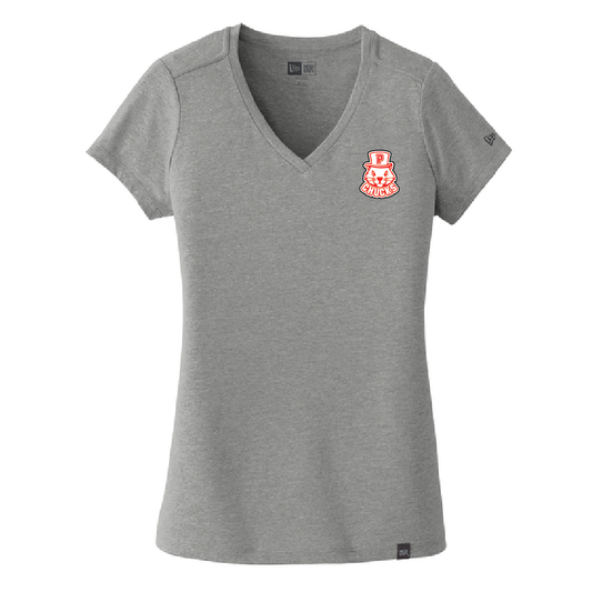 B20.  Ladies' New Era® Heritage Blend V-Neck Tee (LNEA101)